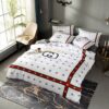 Gucci Bee White Red Bedding Set