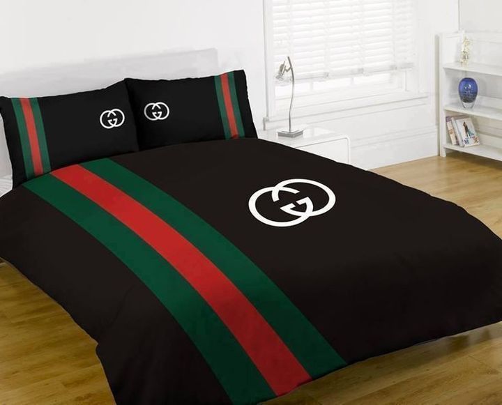 Gucci Black Blue Red Bedding Set Gucci Black Blue Red Bedding Set