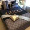 Gucci Black Brown Bedding Set