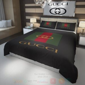 Gucci Black Inspired Bedding Set