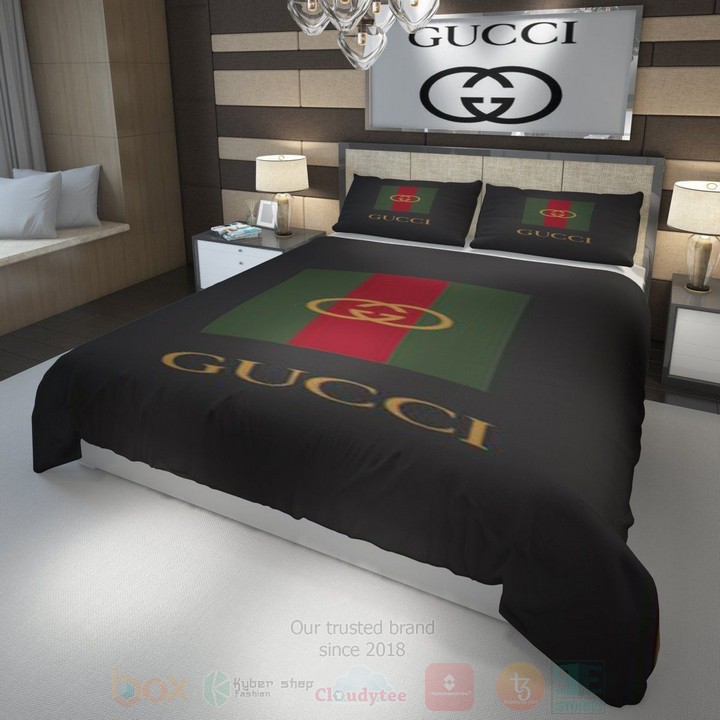 Gucci Black Inspired Bedding Set Gucci Black Inspired Bedding Set