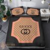 Gucci Black Pink Duvet Cover Sheet Cover Pillow Cases Luxury Bedding Sets