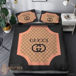 Gucci Black Pink Duvet Cover Sheet Cover Pillow Cases Luxury Bedding Sets