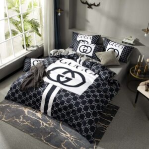 Gucci Black White Style Bedding Set