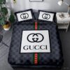 Gucci Blue Black Bedding Set