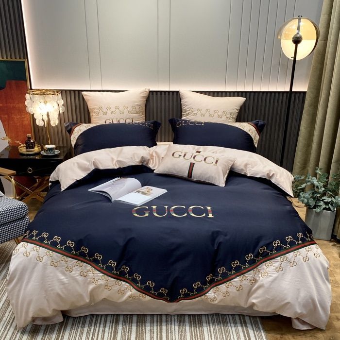Gucci Blue Khaki Bedding Set Gucci Blue Khaki Bedding Set