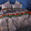 Gucci Brown Cute Style 6 Duvet Cover Sheet Cover Pillow Cases Luxury Bedding Sets