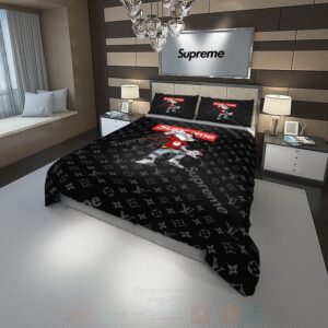Gucci Bugs Bunny Style Supreme Black Luxury Brand Bedding Set