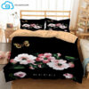 Gucci Butterfly And Floral Full Print Bedding Sets