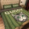 Gucci Cat Green Inspired Bedding Set