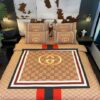 Gucci Cream-Red Inspired Bedding Set