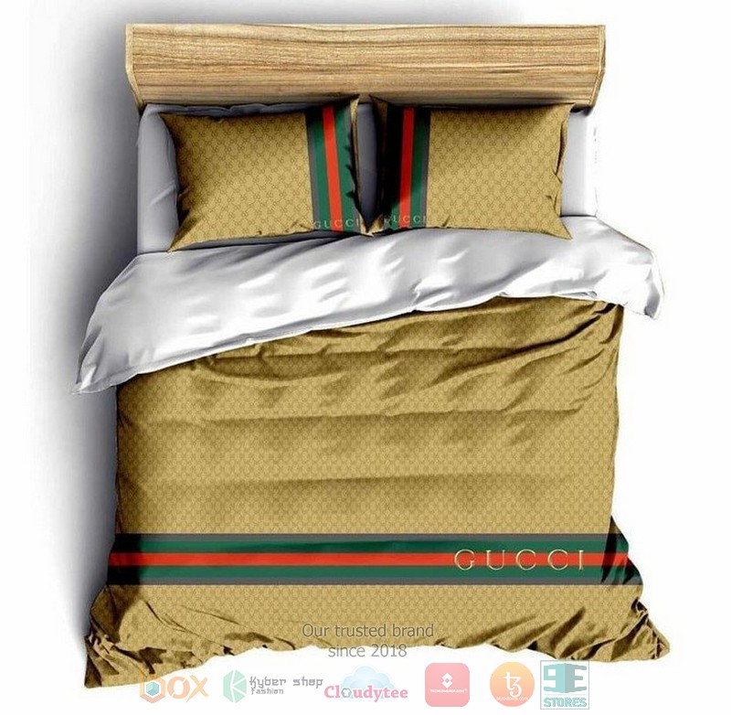 Gucci Dark Yellow Quilt Bedding Set Gucci Dark Yellow Quilt Bedding Set