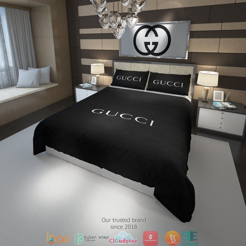 Gucci Full Black Quilt Bedding Set Gucci Full Black Quilt Bedding Set