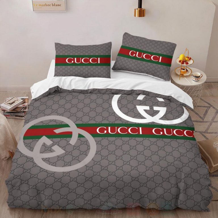 Gucci-Full-Grey-Luxury-Brand-Bedding-Set-1