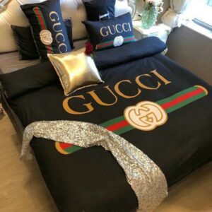 Gucci Gc Logo Black Bedding Set