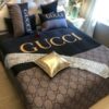 Gucci Gc Pattern Brown Navy Bedding Set