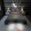 Gucci Gold Logo Grey Bedding Set