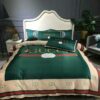 Gucci Green Khaki Style Bedding Set