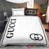 Gucci High-End Brand White Quilt Bedding Set