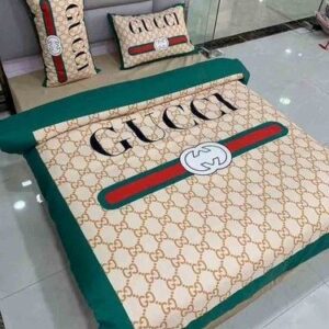 Gucci Khaki Beautiful Bedding Set