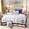 Gucci Logo Classic Striped All Over Print Bedding Set