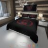 Gucci Logo Rose Black Quilt Bedding Set