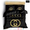 Gucci Luxury Brand Black Quilt Bedding Set