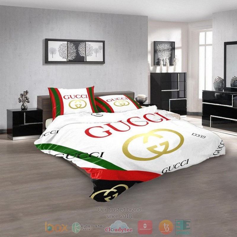 Gucci Luxury Brand White Quilt Bedding Set Gucci Luxury Brand White Quilt Bedding Set