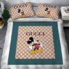 Gucci Mickey Blue Bedding Set