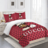 Gucci Mickey Cute Red Bedding Set