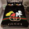 Gucci Mickey Mouse Black Style 8 Duvet Cover Sheet Cover Pillow Cases Luxury Bedding Sets
