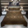 Gucci Mickey Mouse Brown Luxury Brand Bedding Set