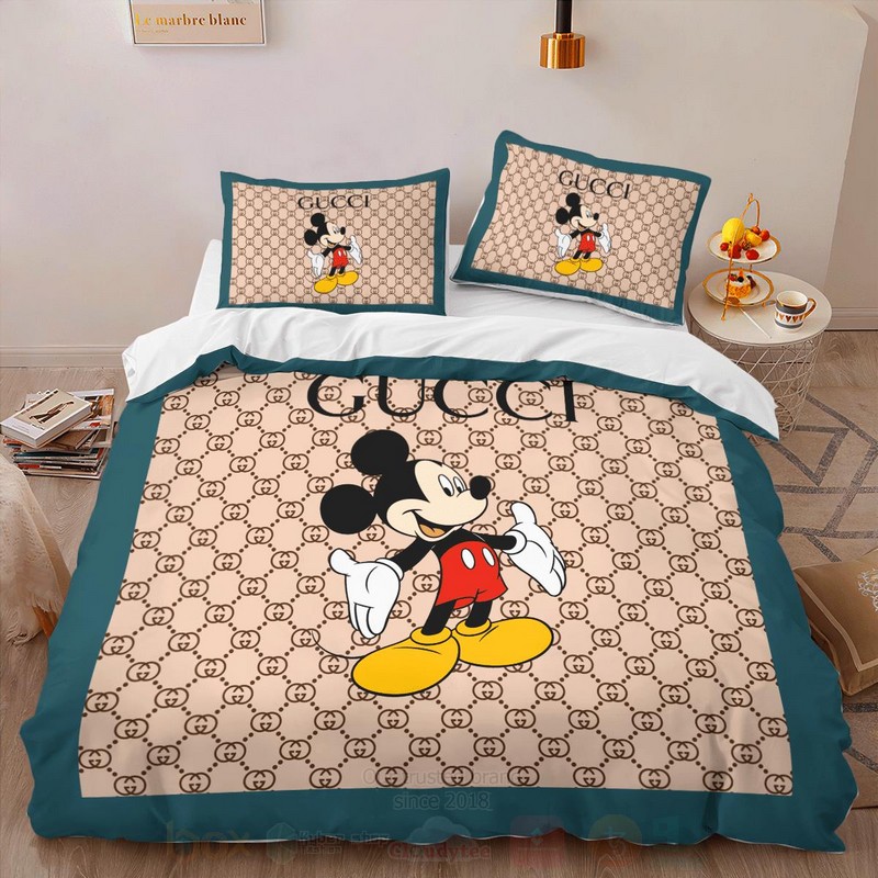 Gucci Mickey Mouse Luxury Brand Bedding Set Gucci Mickey Mouse Luxury Brand Bedding Set
