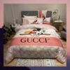 Gucci Mickey Mouse Pink Bedding Set