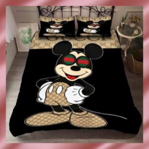 Gucci Mickey Mouse Quilt Bedding Set