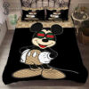 Gucci Mickey Mouse With Glasses All Over Print Bedding Set