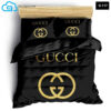 Gucci Monogram Gold Duvet Cover Bedding Sets