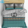 Gucci Monogram Green Duvet Cover Bedding Sets