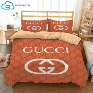 Gucci Monogram Orange Duvet Cover Bedding Sets