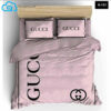Gucci Monogram Pink Duvet Cover Bedding Sets