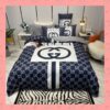 Gucci Navy Blue Cover Bedding Set