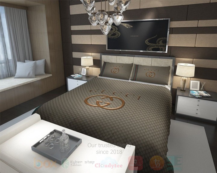 Gucci Oliu Green Inspired Bedding Set Gucci Oliu Green Inspired Bedding Set