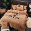 Gucci Orange Logo Full Print Bedding Set