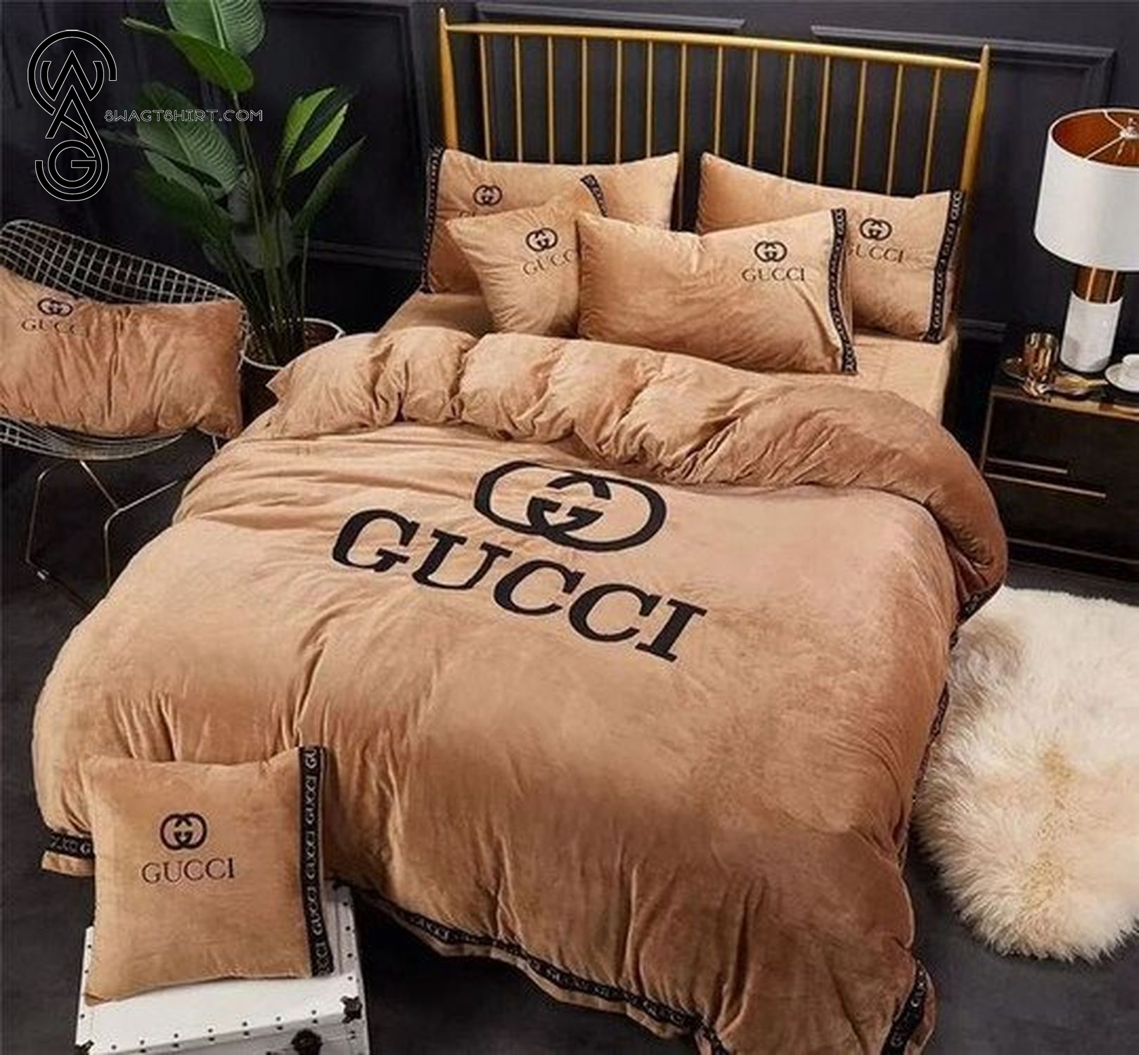 Gucci Orange Logo Full Print Bedding Set Gucci Orange Logo Full Print Bedding Set