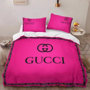 Gucci Pink Luxury Brand Bedding Set