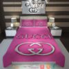 Gucci Pink Quilt Bedding Set