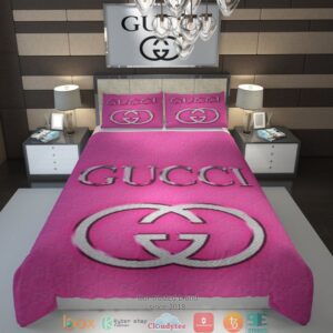 Gucci Pink Quilt Bedding Set