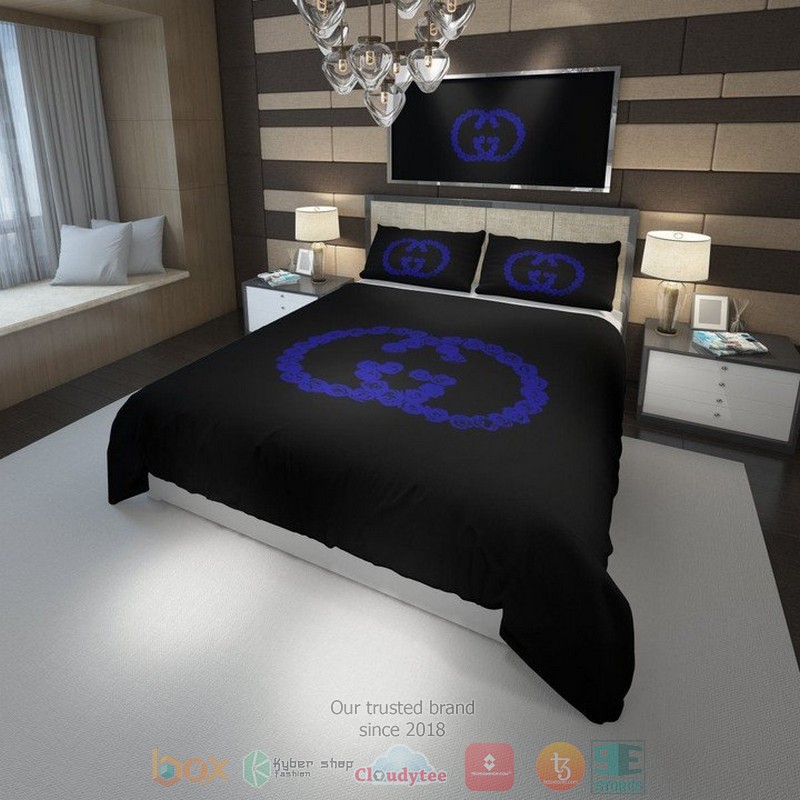Gucci Purple Black Quilt Bedding Set Gucci Purple Black Quilt Bedding Set