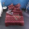 Gucci Red Flowers Bedding Set