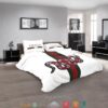 Gucci Red Snake White Quilt Bedding Set